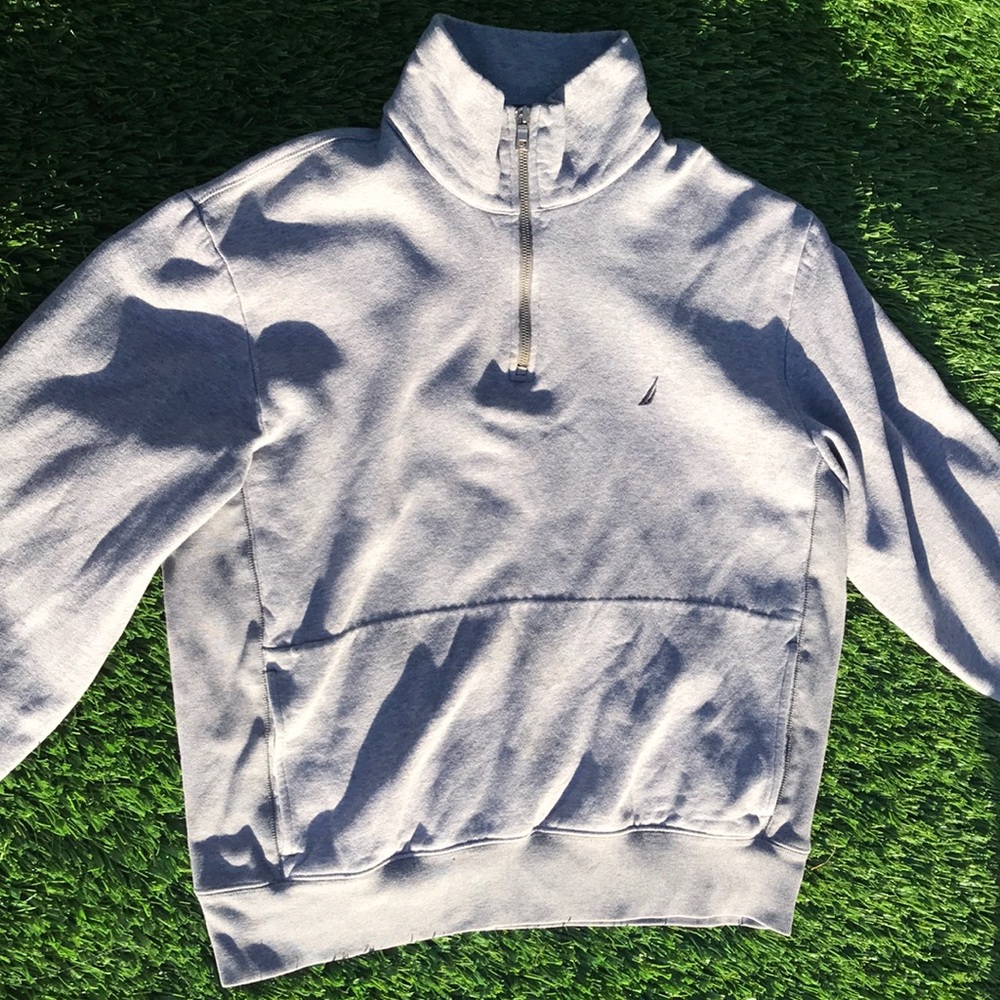 Turtle Neck Nautica Silver Sweater Mens Size Large